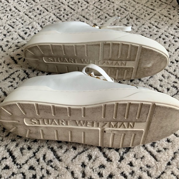 Stuart Weitzman Excelsa Pearl Embellished Sneakers 7.5 8 - Picture 4 of 6